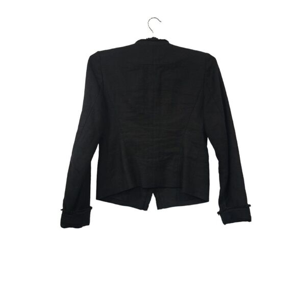 Maje Women's Ahead Quilted Linen Lambskin Moto Blazer Jacket - Picture 2 of 9